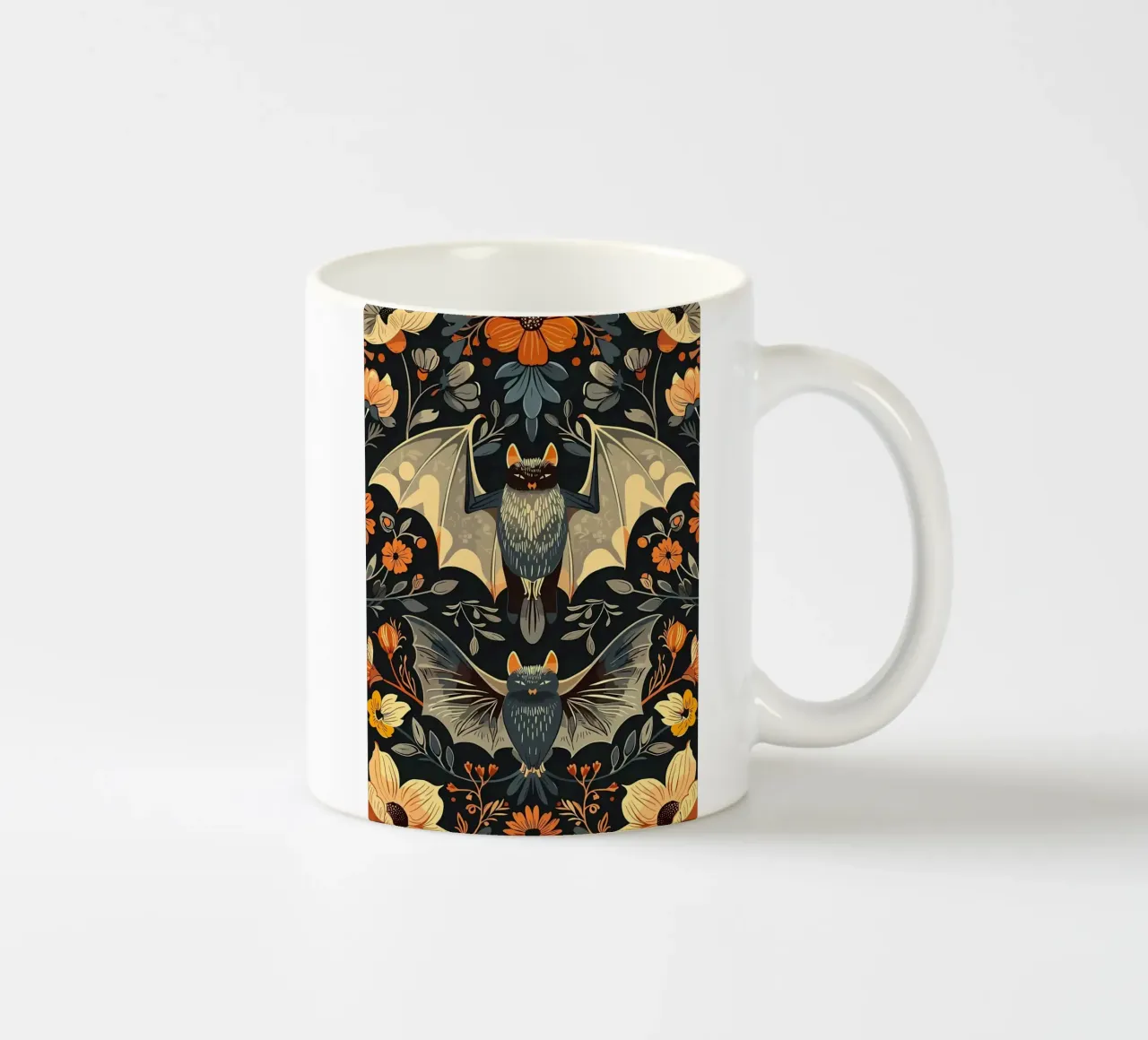 Motivo floreale dei pipistrelli tazza in ceramica da diedrich