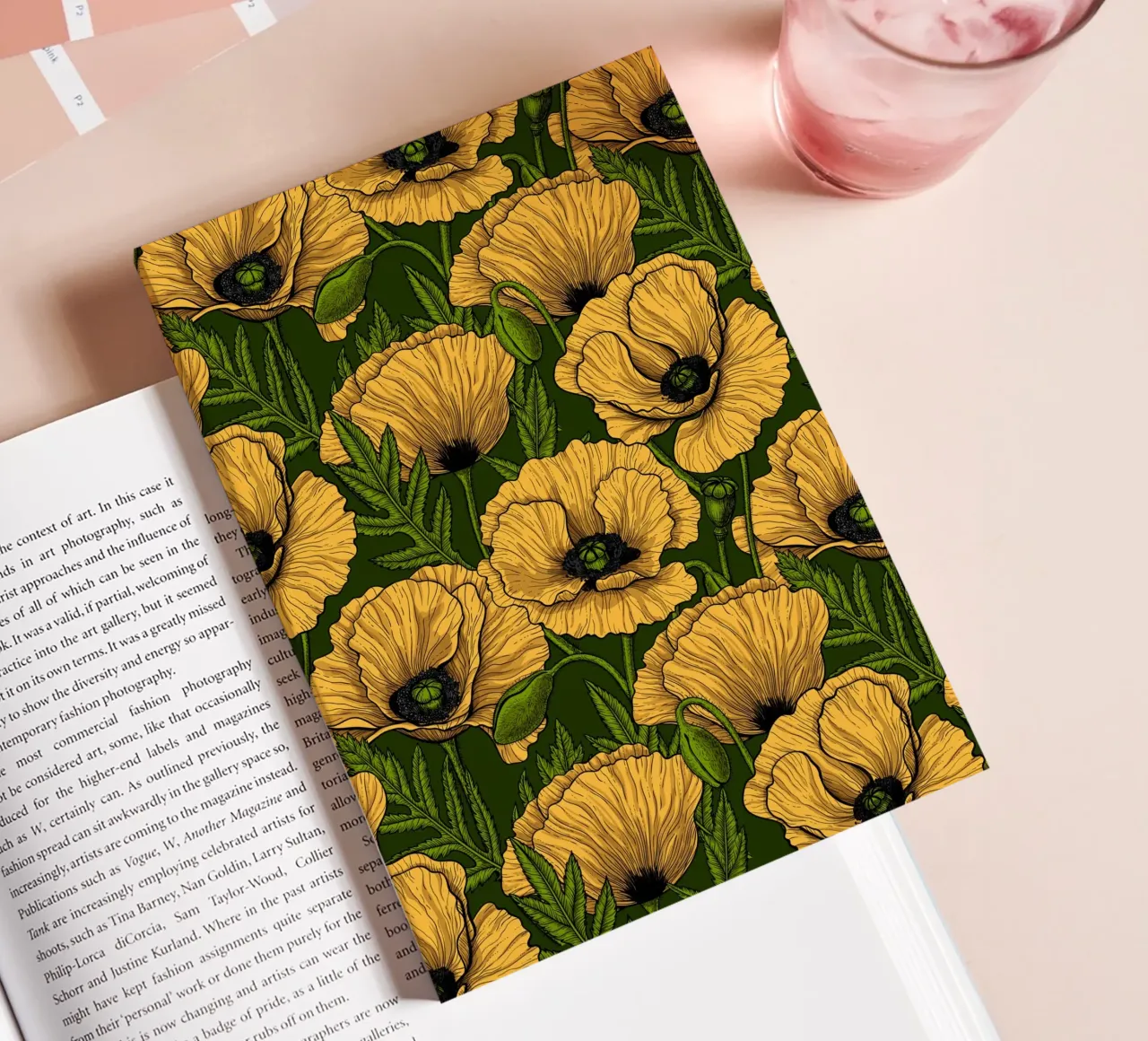 Yellow poppy garden notebook by Painted Nature