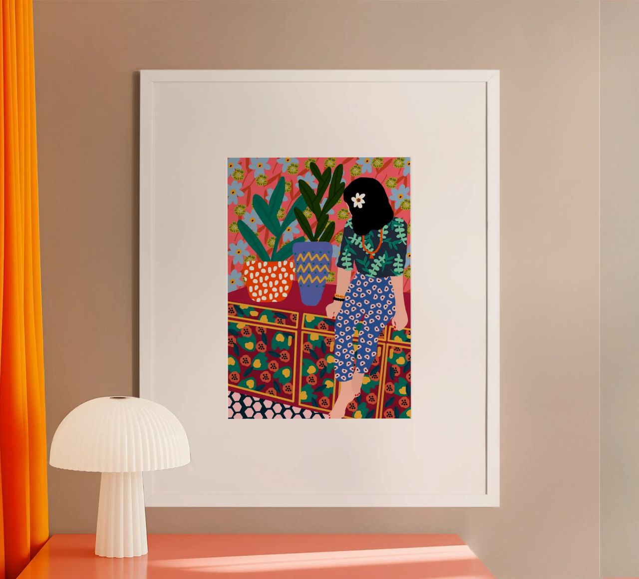 Floral Wait poster by Rafaela Mascaro