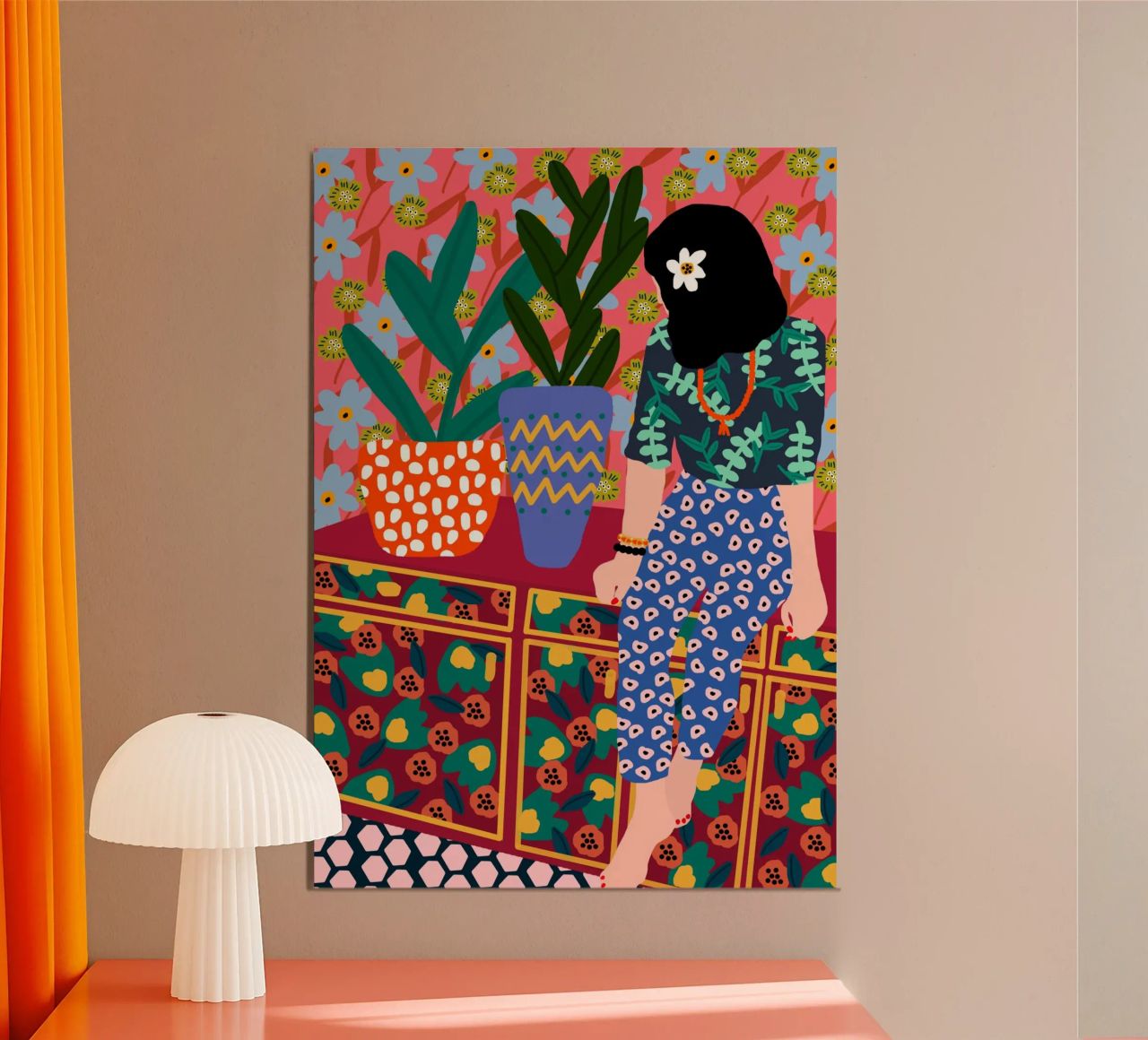 Floral Wait poster by Rafaela Mascaro