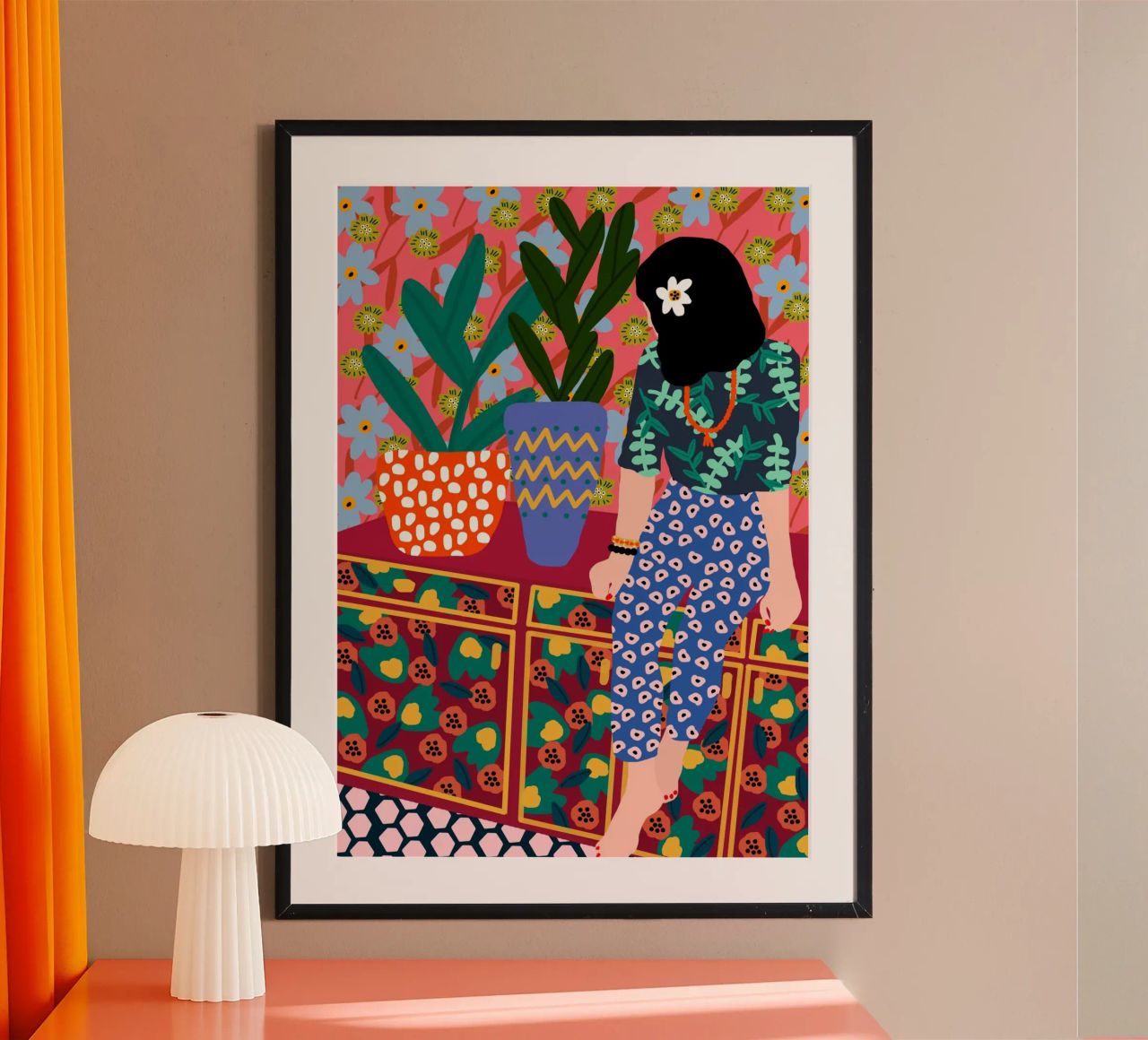 Floral Wait poster by Rafaela Mascaro