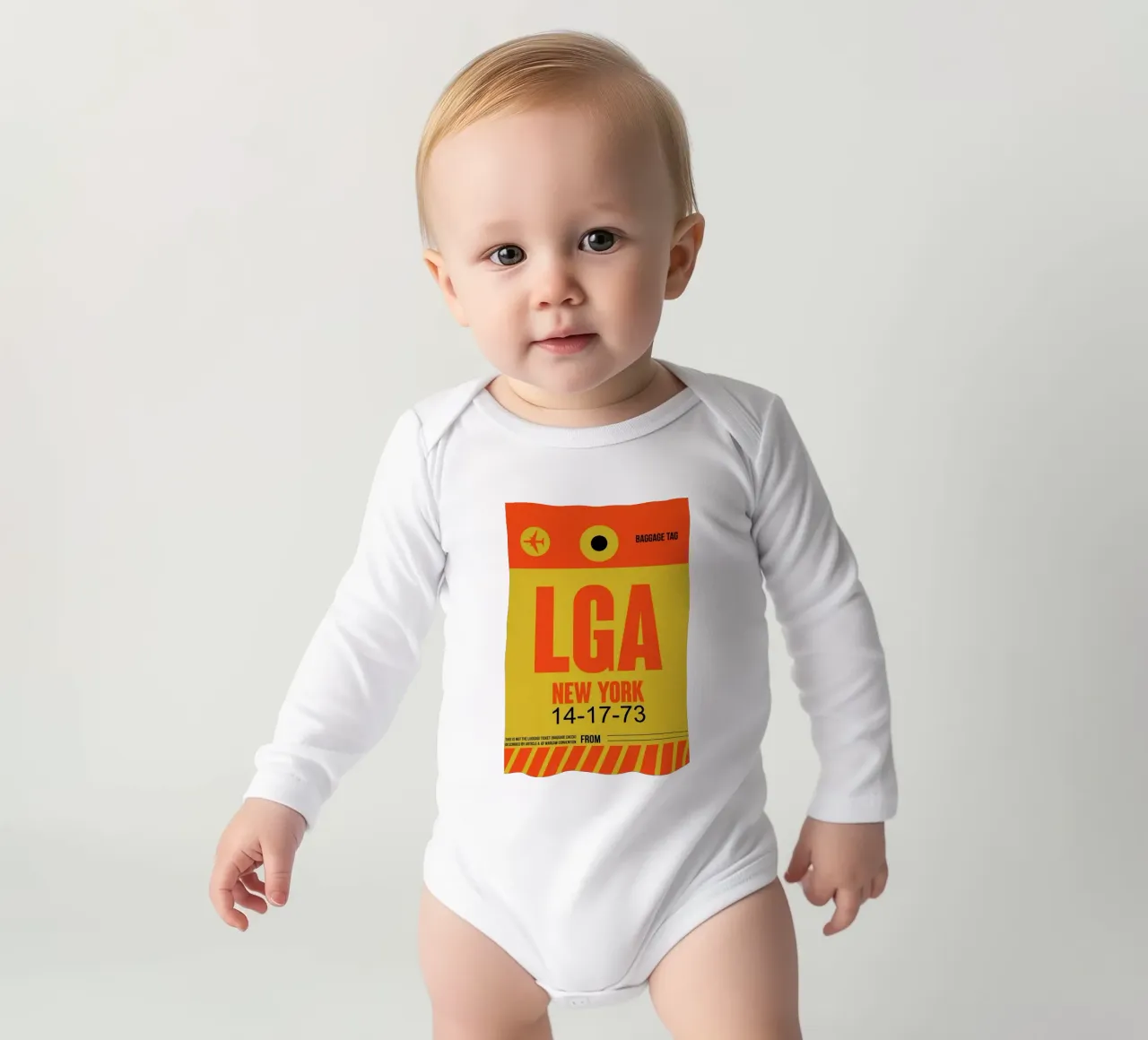 LGA-New York long-sleeve baby romper by Naxart