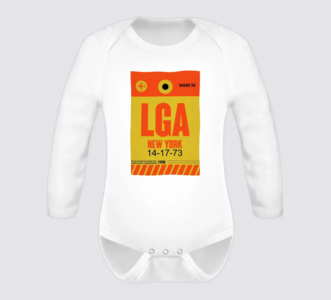 LGA-New York long-sleeve baby romper by Naxart