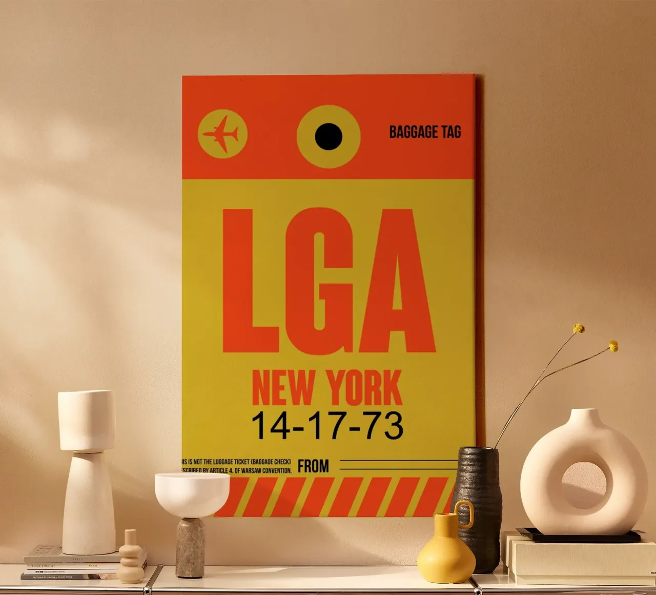 LGA-New York tela con Cornice a cassetta da Naxart