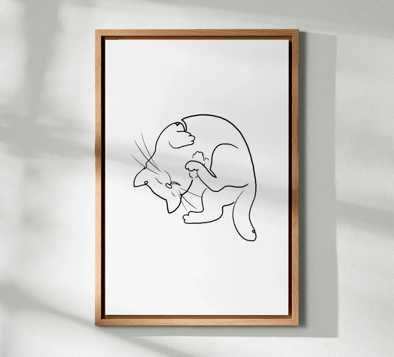 Oneline Cat canvas by KRUTH DESIGN