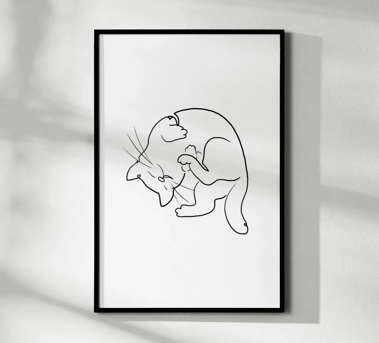 Oneline Cat poster da KRUTH DESIGN