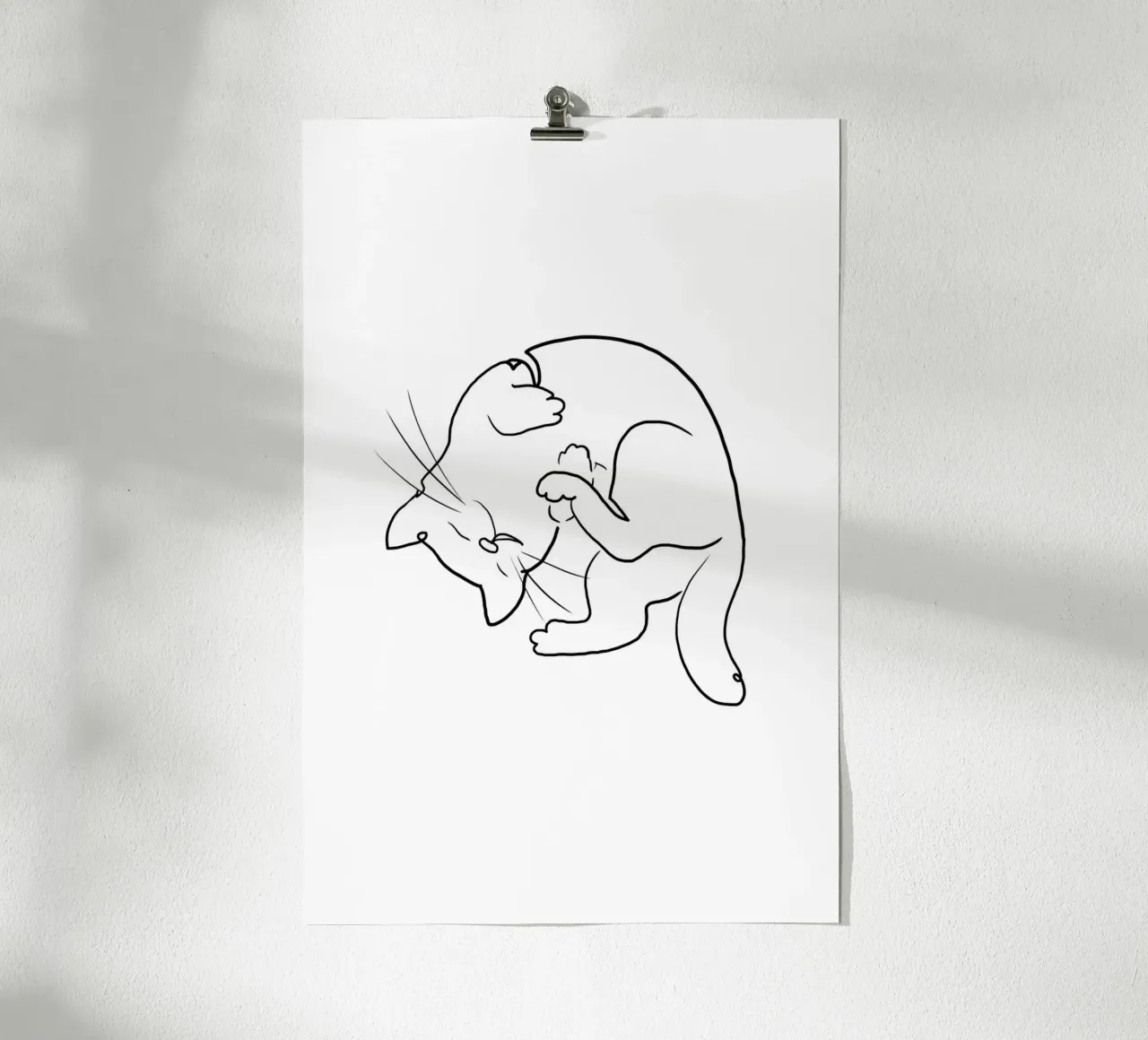 Oneline Cat poster da KRUTH DESIGN