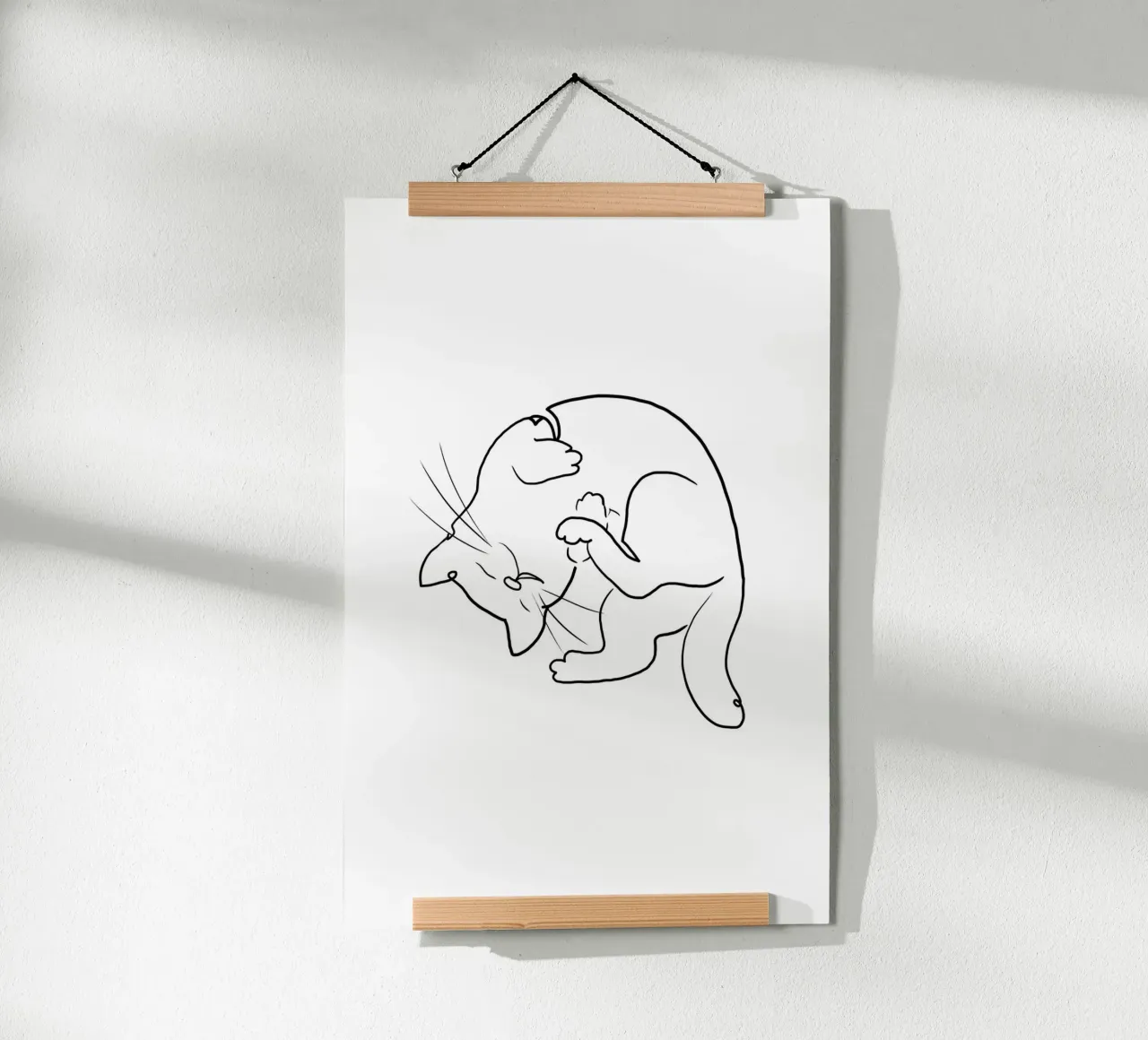 Oneline Cat poster da KRUTH DESIGN