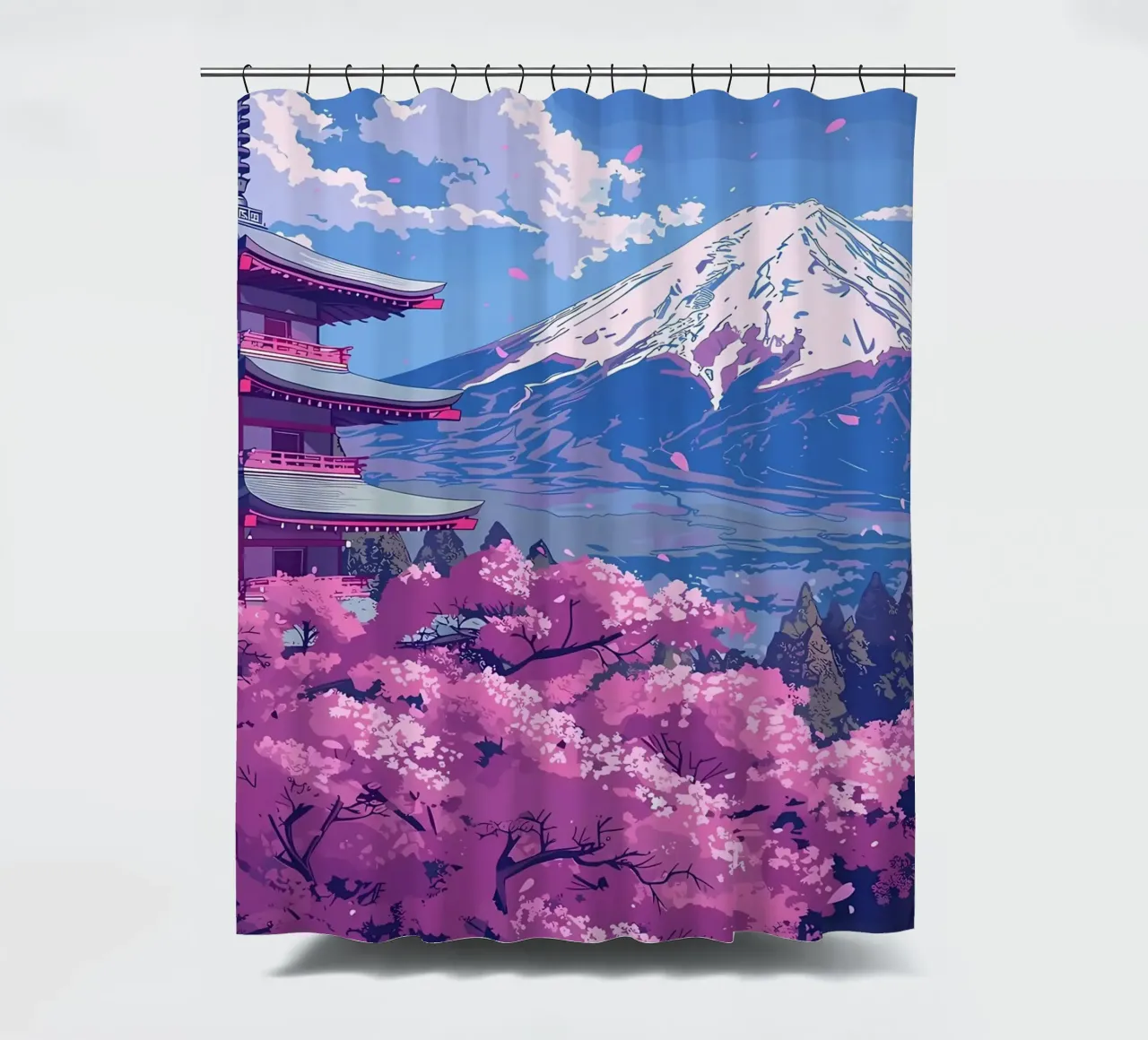 Lofi Roze Retro douchegordijn van diedrich