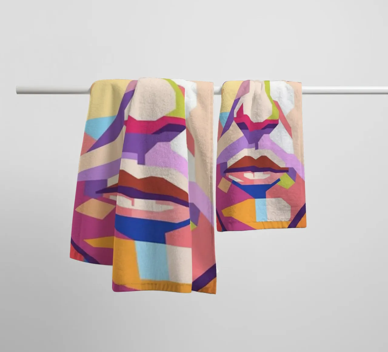 Val Kilmer pop art portrait towel by Hantamrata