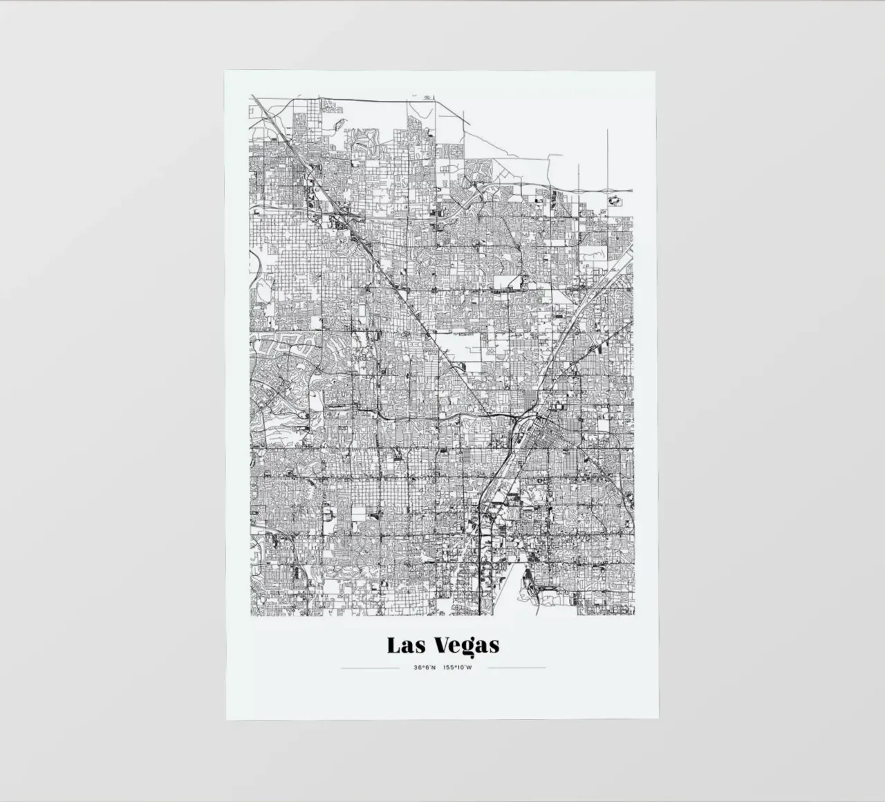 Las Vegas pellicola backlit da The Cartography Collection