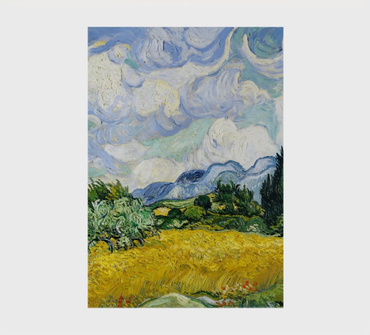 Vincent Van Gogh's Wheat Field with Cypresses (1889). notebook by Venus Art