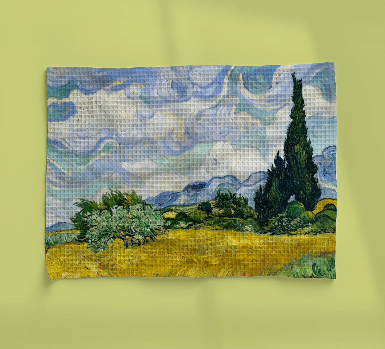Vincent Van Gogh's Wheat Field with Cypresses (1889). torchon de Venus Art