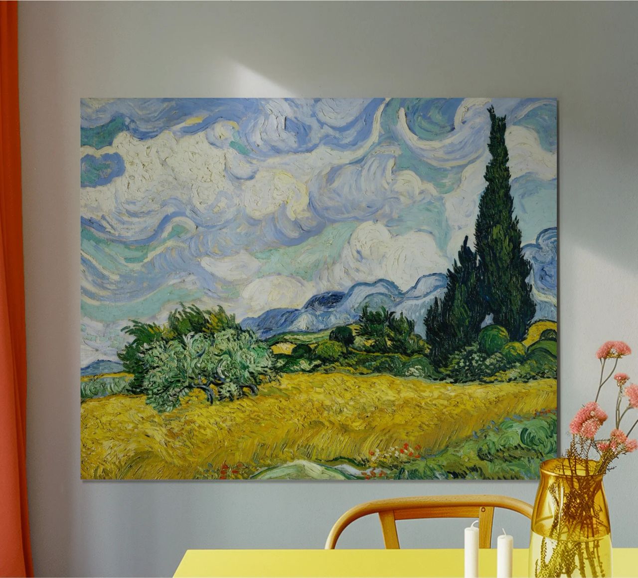 Vincent Van Gogh's Wheat Field with Cypresses (1889). poster by Venus Art