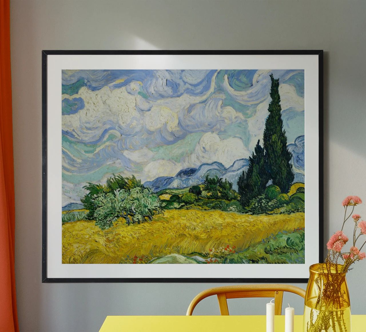 Vincent Van Gogh's Wheat Field with Cypresses (1889). poster by Venus Art