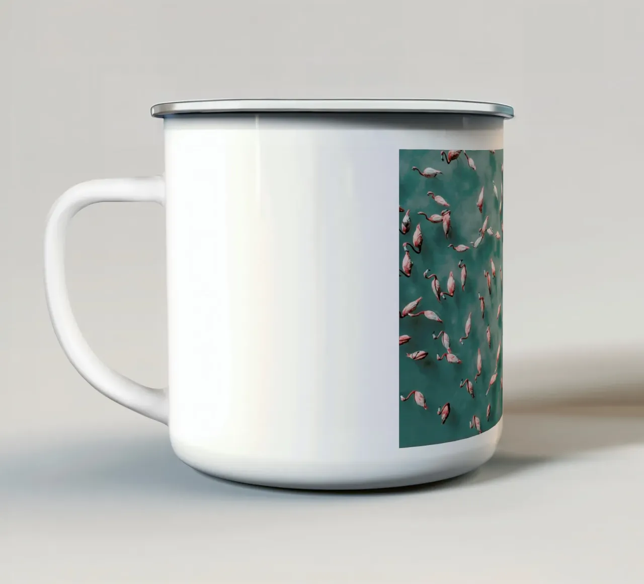 Flamingo tazza in smalto da ROBERTO H