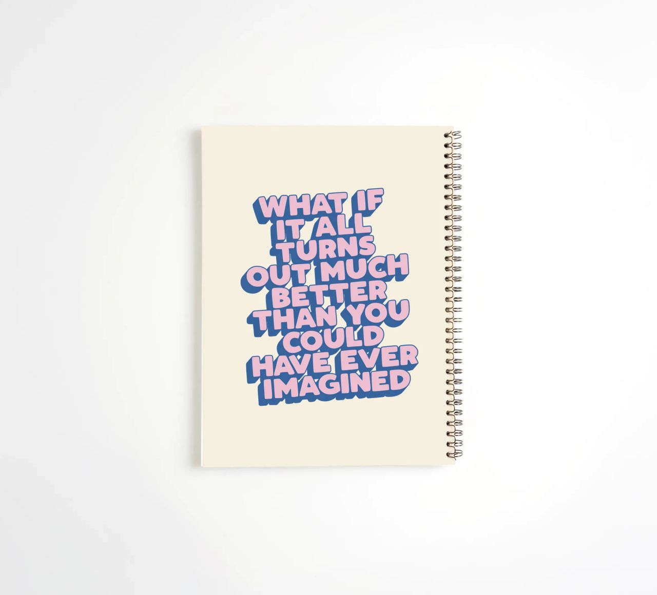 What If It All Turns Out Much Better Uplifting Typography spiral notebook by THE MOTIVATED TYPE