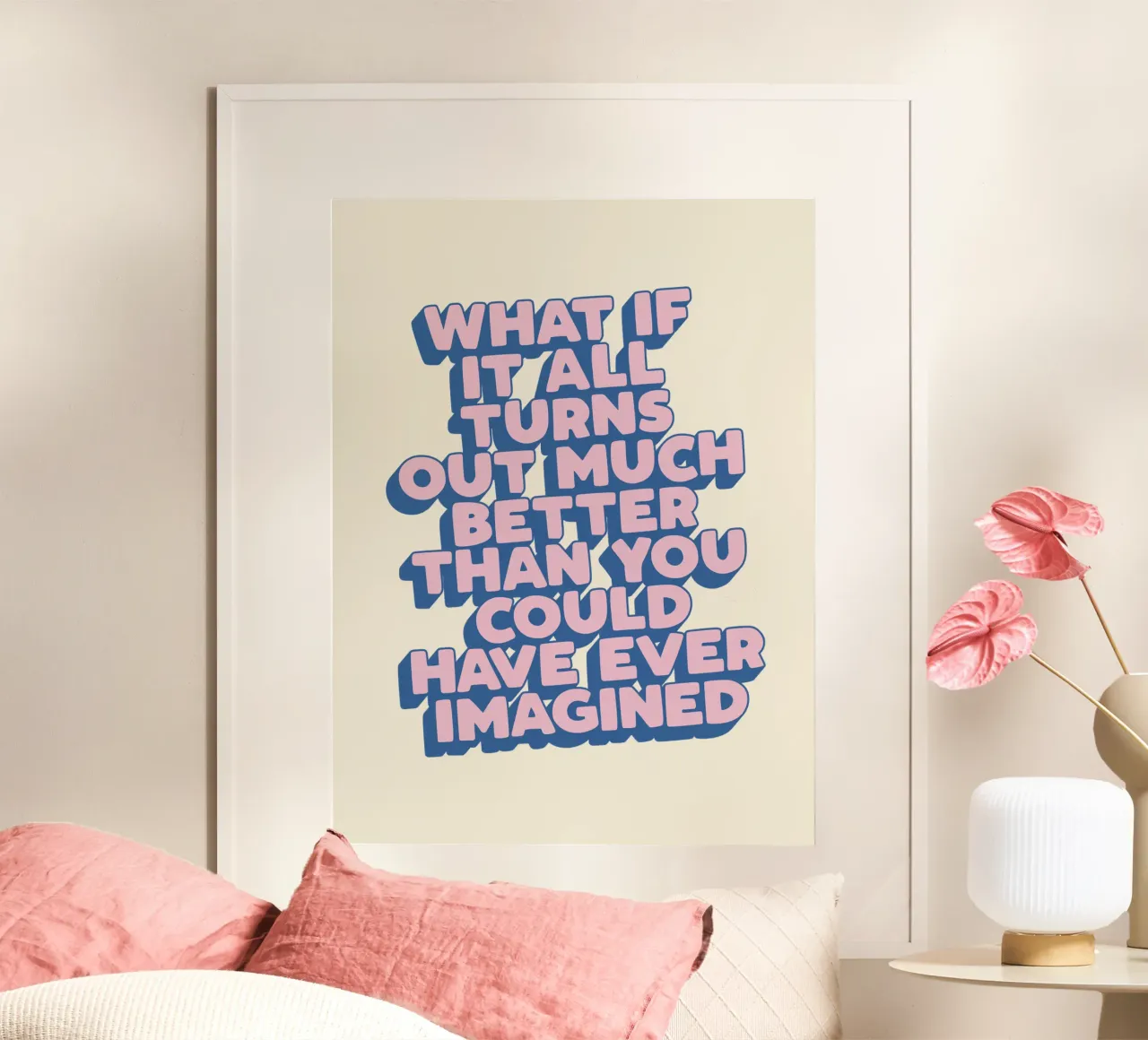 Was wäre, wenn alles viel besser wird? Uplifting Typography Hahnemühle von THE MOTIVATED TYPE