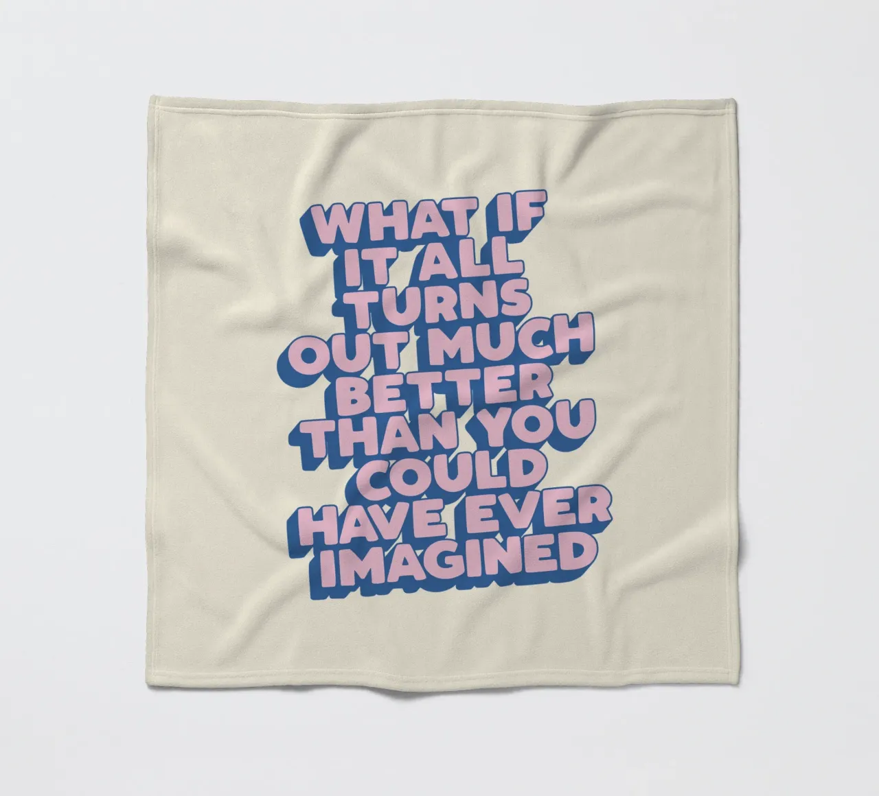 Wat als het allemaal veel beter gaat Uplifting Typografie fleecedeken van THE MOTIVATED TYPE
