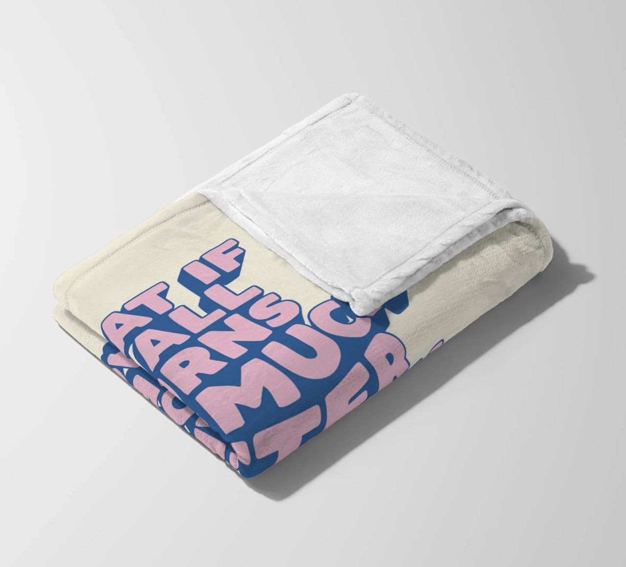 What If It All Turns Out Much Better Uplifting Typography fleece blanket by THE MOTIVATED TYPE