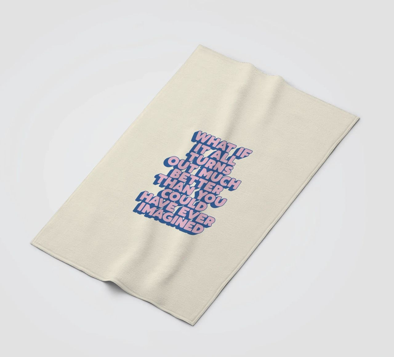 What If It All Turns Out Much Better Uplifting Typography fleece blanket by THE MOTIVATED TYPE