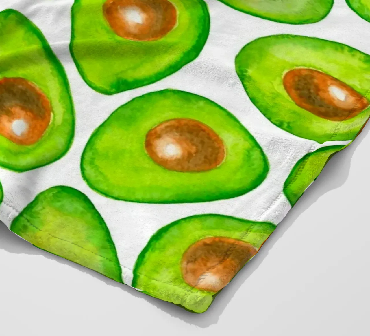 Fette di avocado acquerello coperta in pile da Painted Nature
