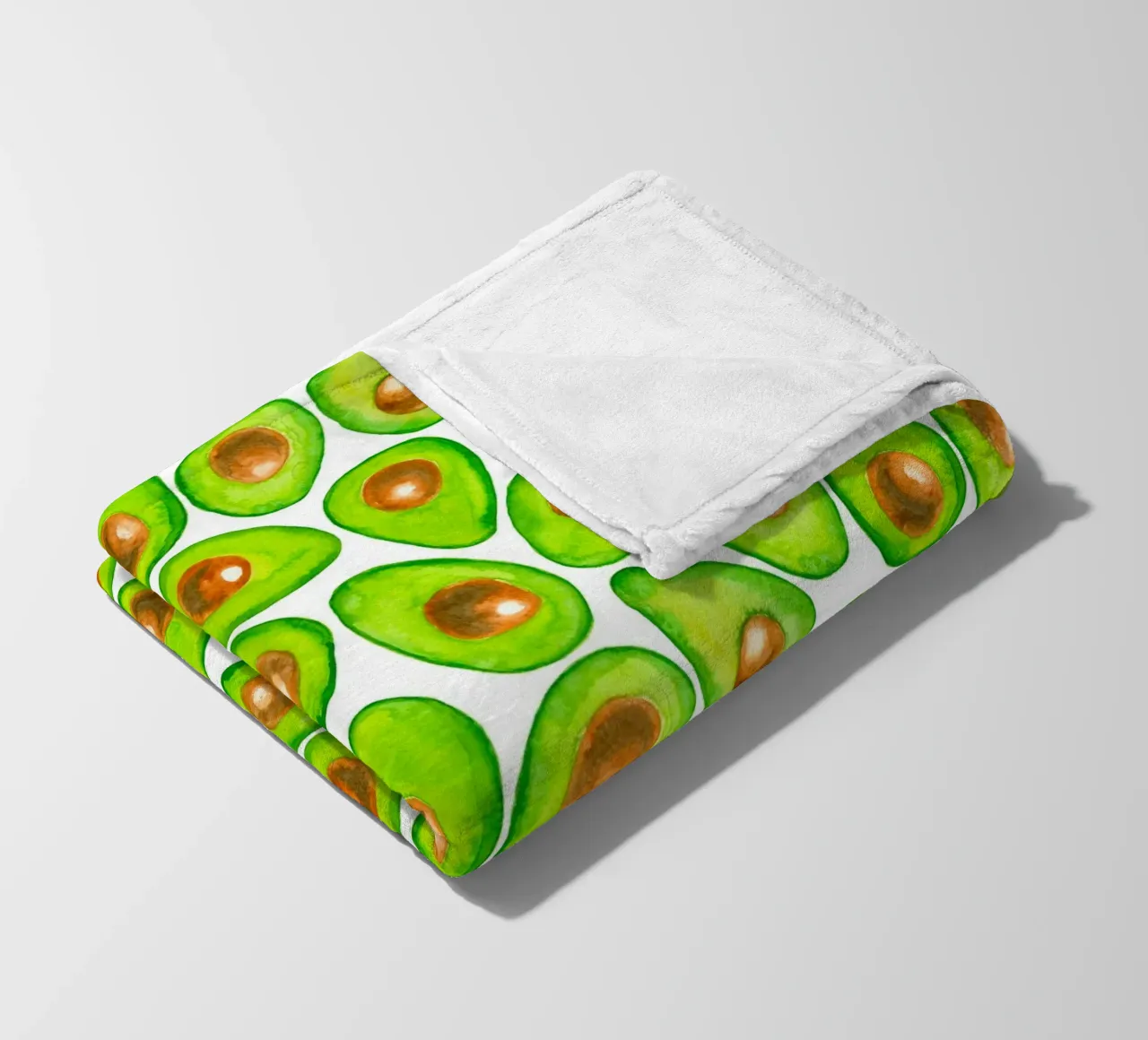 Fette di avocado acquerello coperta in pile da Painted Nature