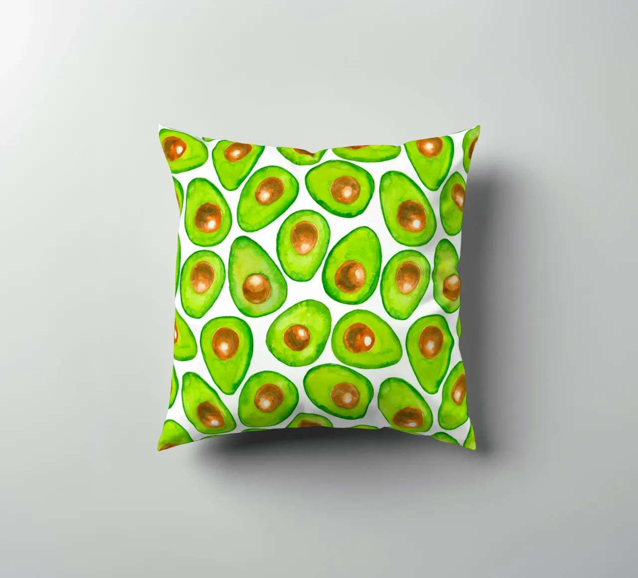 Fette di avocado acquerello cuscino da Painted Nature