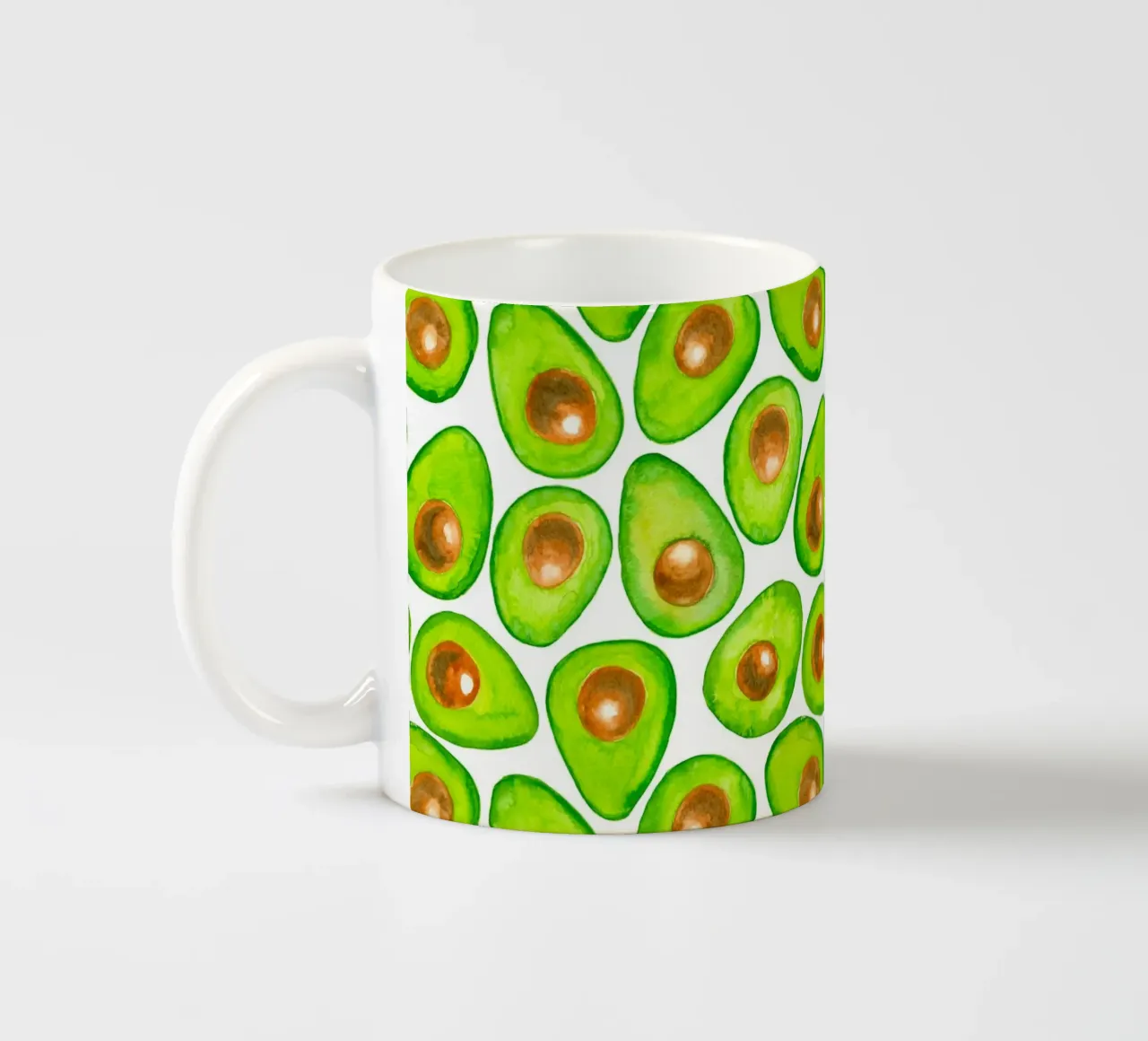 Fette di avocado acquerello tazza in ceramica da Painted Nature