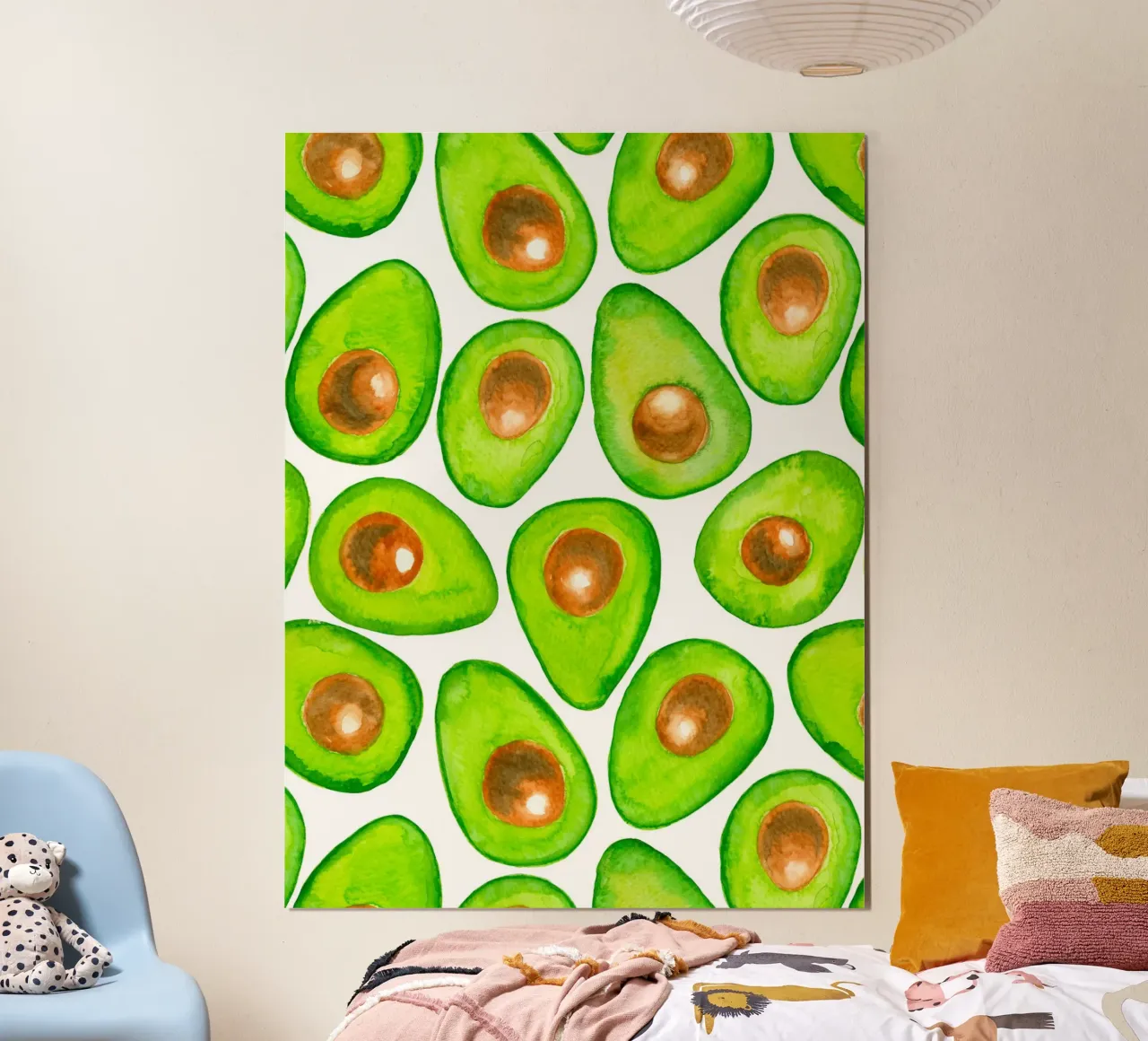 Fette di avocado acquerello carta hahnemühle da Painted Nature