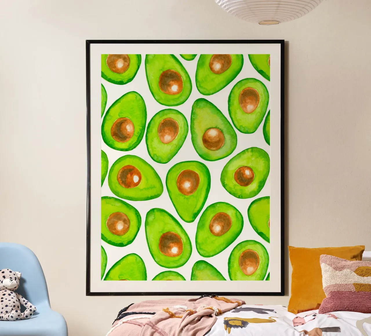 Fette di avocado acquerello carta hahnemühle da Painted Nature