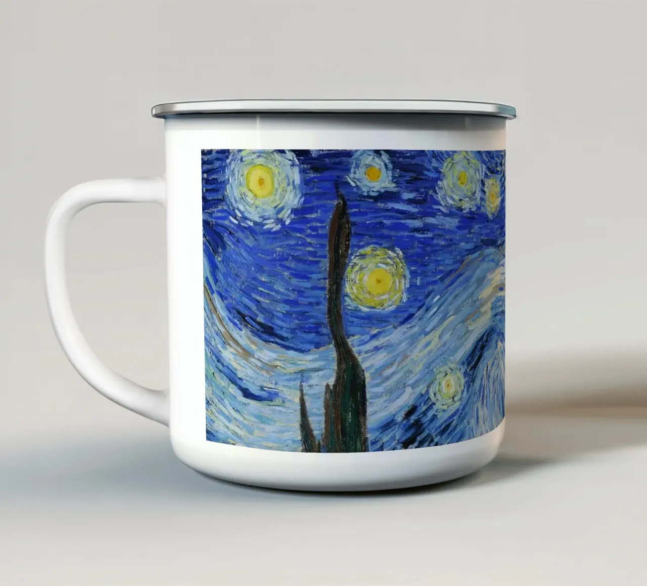 Vincent van Gogh’s The Starry Night (1889) tazza in smalto da Venus Art