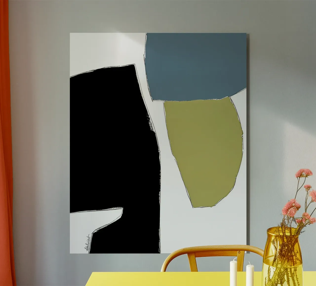 abstract happy color fields no3 aluminium-dibond van Andrea Reichhart Art