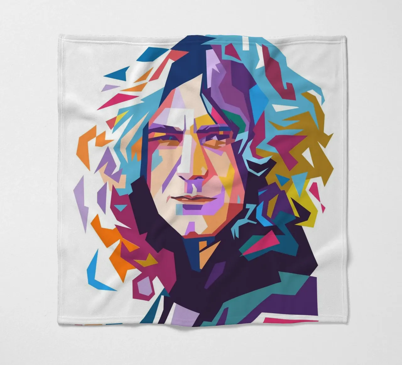 Robert Plant Led Zepplin fleece blanket by Hantamrata