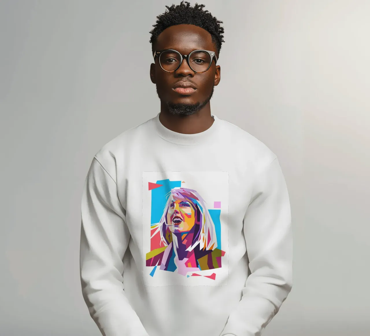 Ritratto pop art di Taylor Swift felpa da Hantamrata