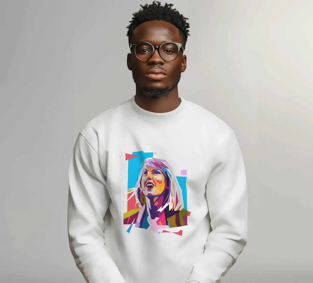 Ritratto pop art di Taylor Swift felpa da Hantamrata