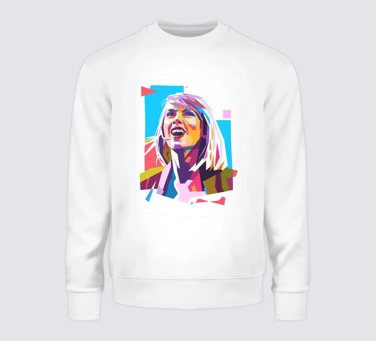 Ritratto pop art di Taylor Swift felpa da Hantamrata