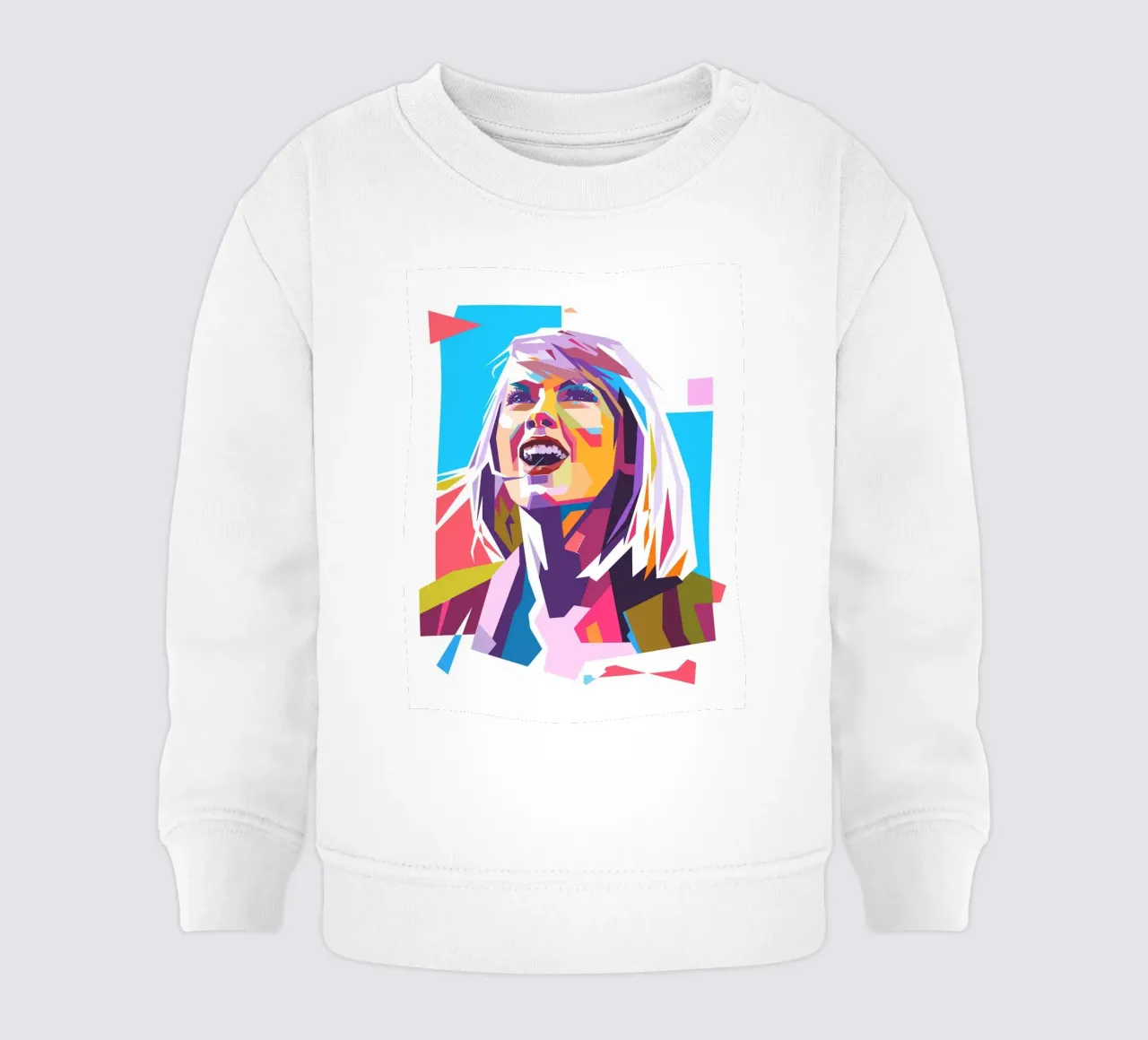 Ritratto pop art di Taylor Swift felpa neonato da Hantamrata