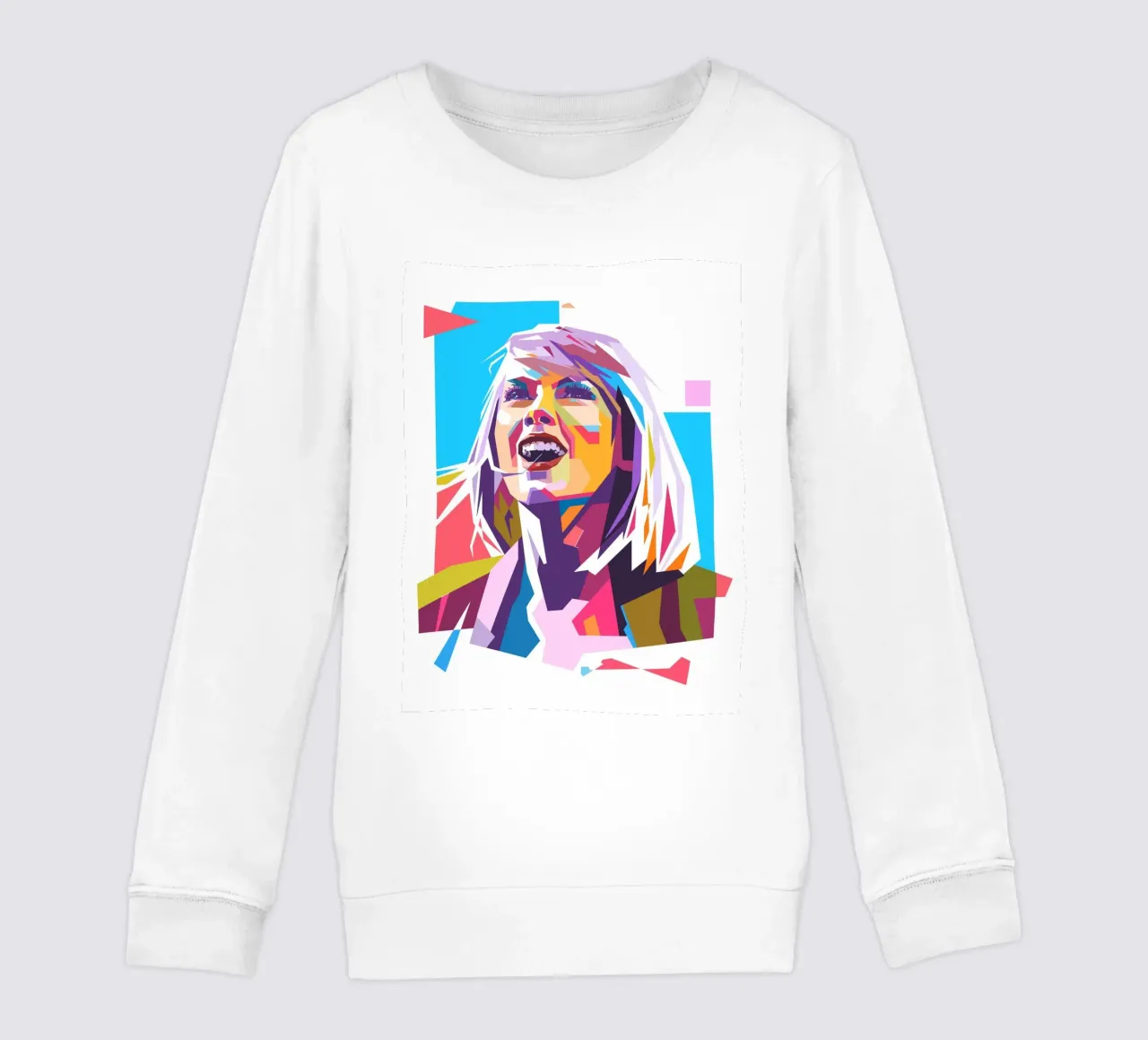 Ritratto pop art di Taylor Swift felpa bambino da Hantamrata