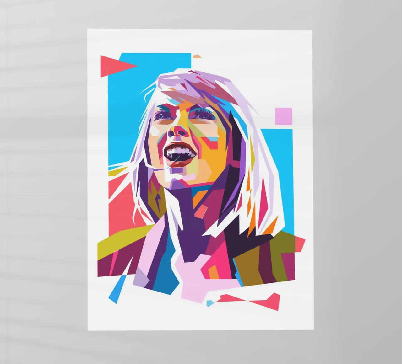 Ritratto pop art di Taylor Swift pellicola backlit da Hantamrata