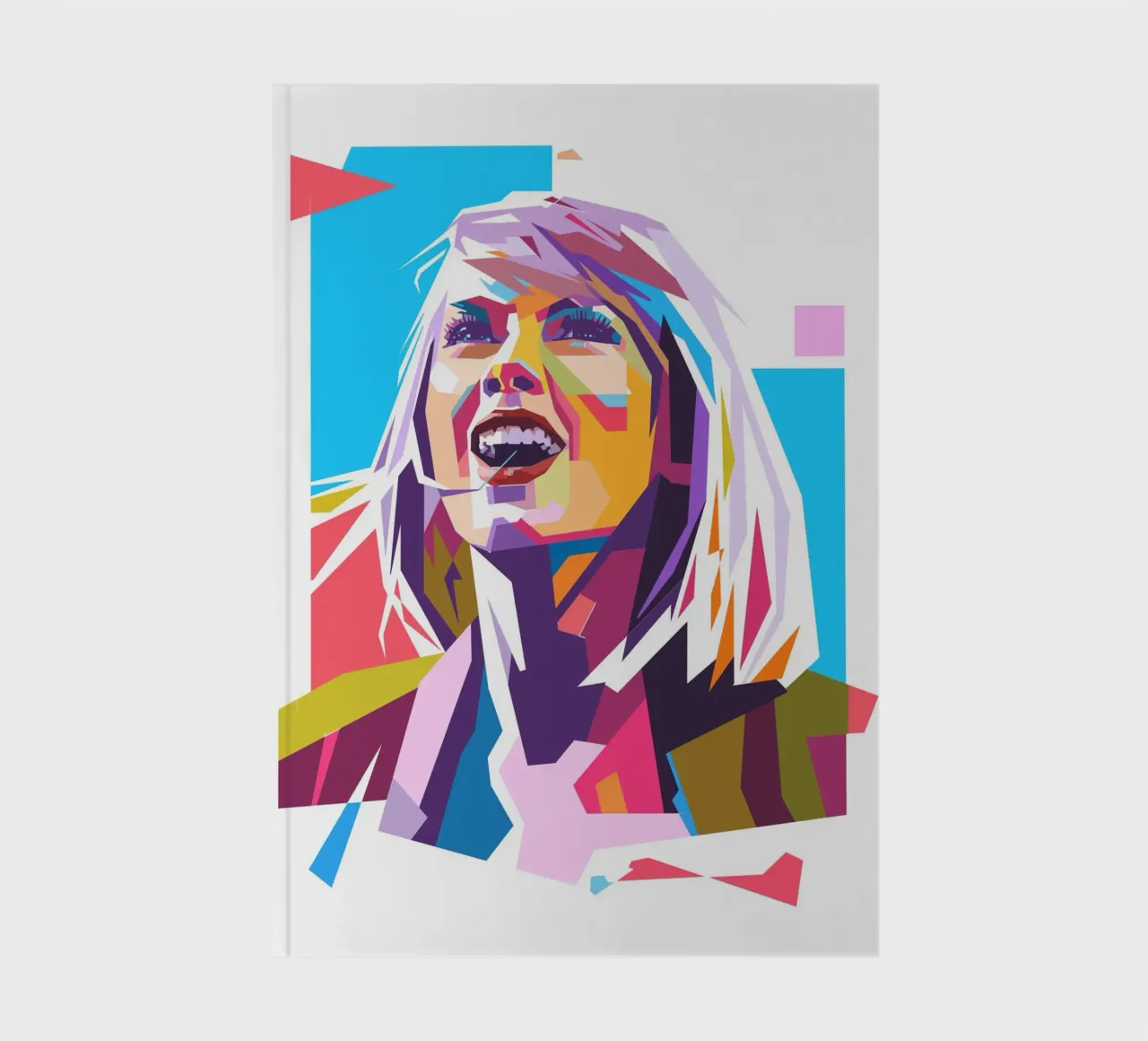 Taylor Swift pop art portrait notebook by Hantamrata