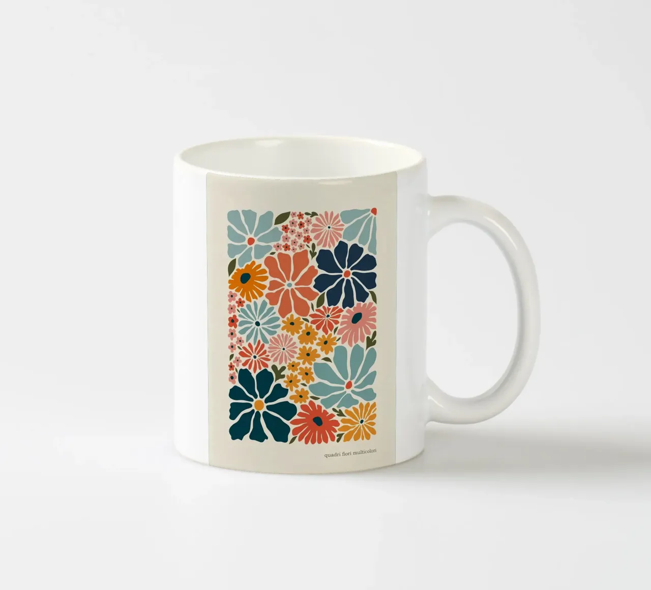 quadri fiori multicolori tazza in ceramica da diedrich