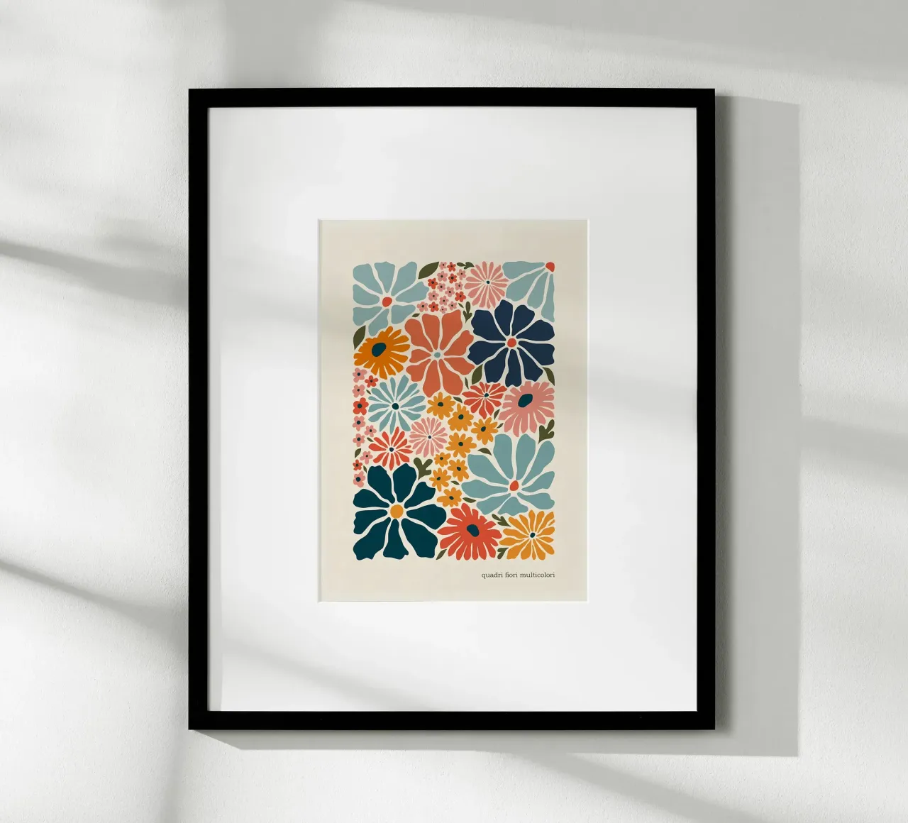 quadri fiori multicolori poster con telaio in alluminio da diedrich