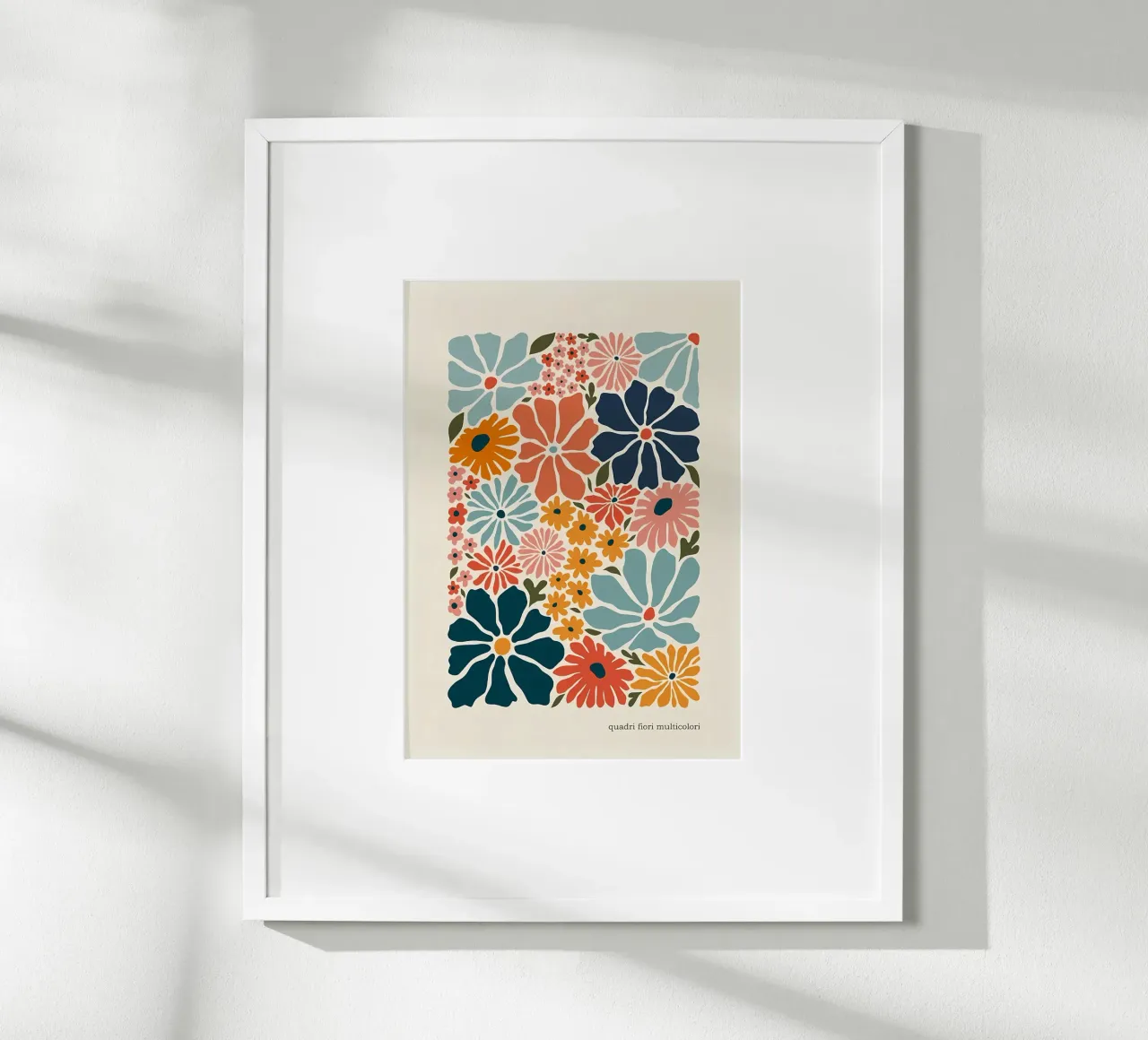 quadri fiori multicolori poster con telaio in alluminio da diedrich