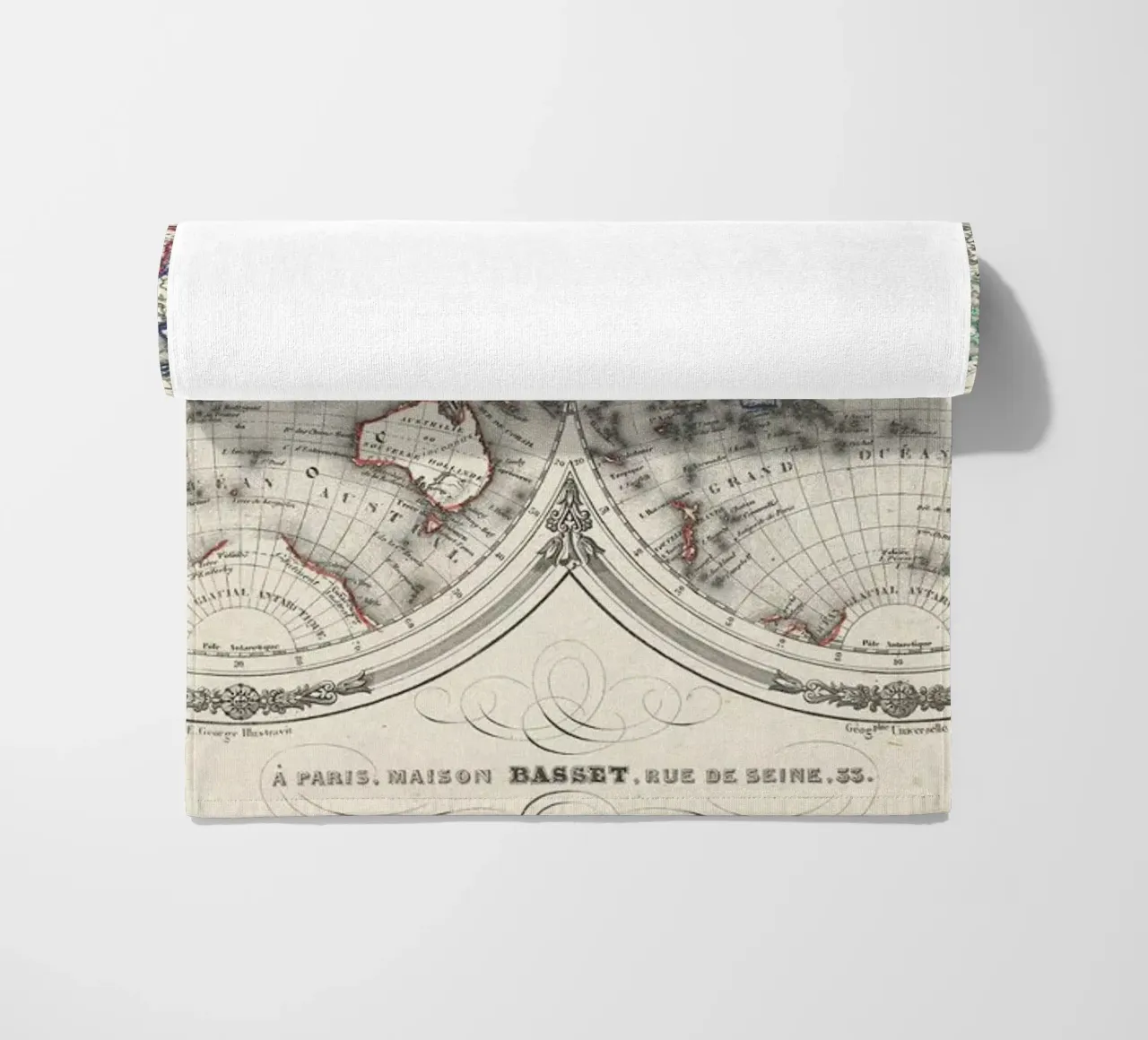 Map Of The World In Hemispheres, Barbie Du Bocage telo mare da Artokoloro Quint Lox Ltd