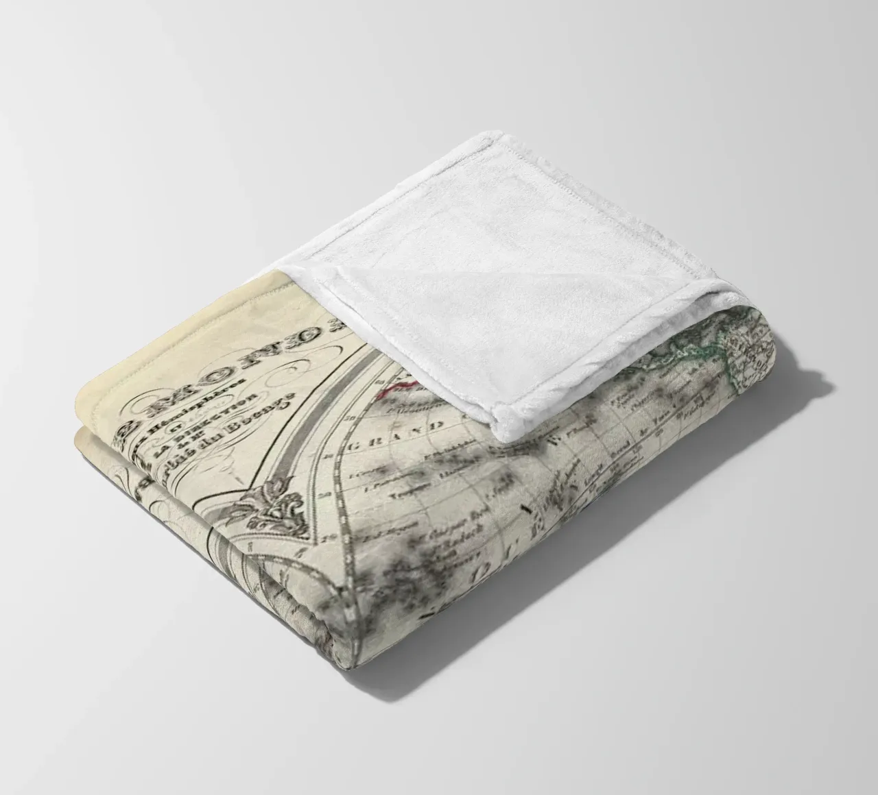 Map Of The World In Hemispheres, Barbie Du Bocage coperta in pile da Artokoloro Quint Lox Ltd