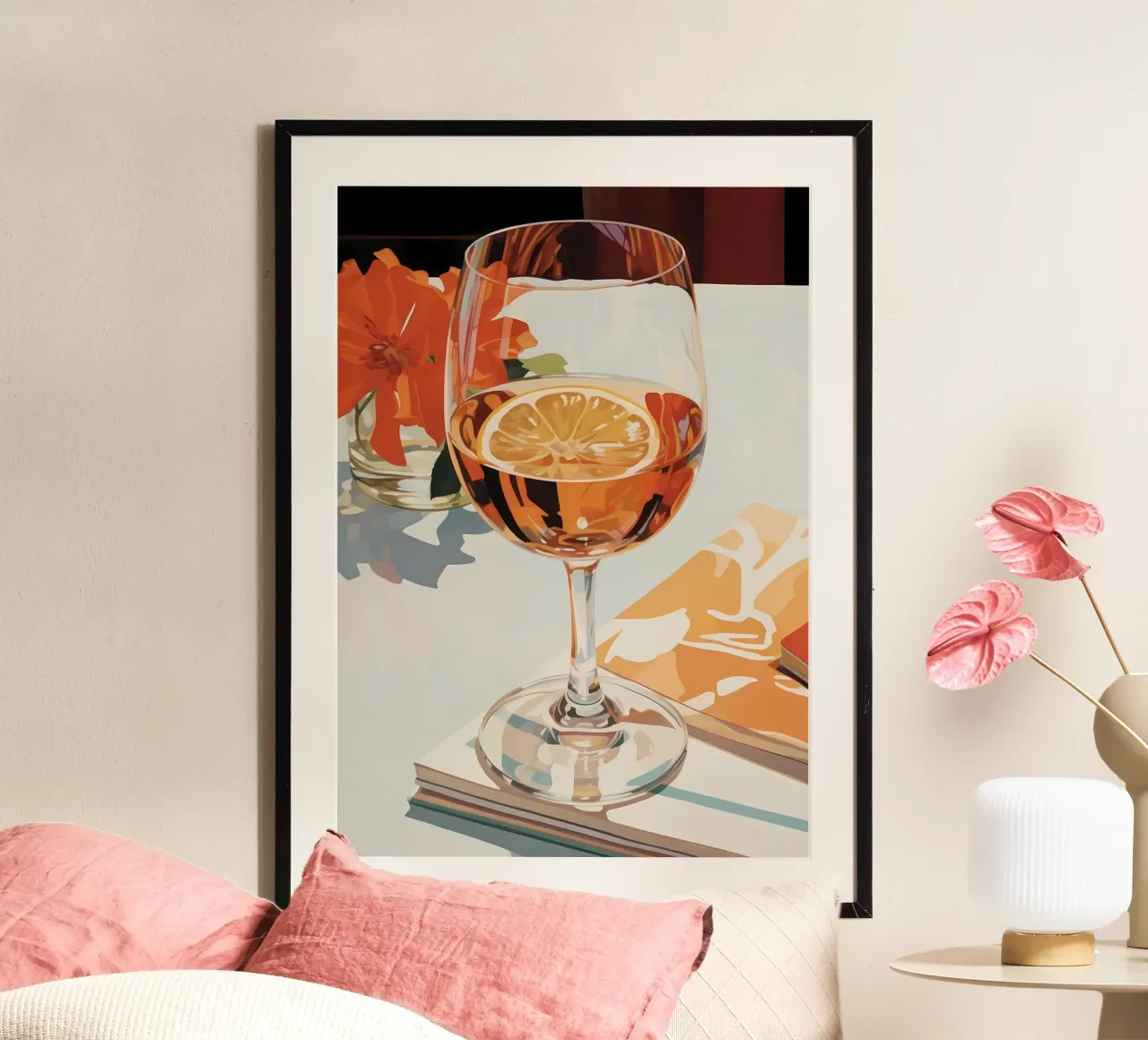 Vino d'annata poster con telaio in plastica da diedrich