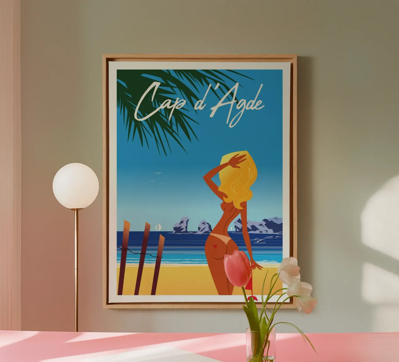 Cap d'Agde tela con Cornice a cassetta da Raphaël Delerue