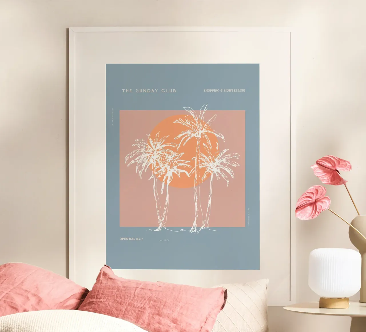 The Sunday Club No 25 poster con telaio in plastica da treechild