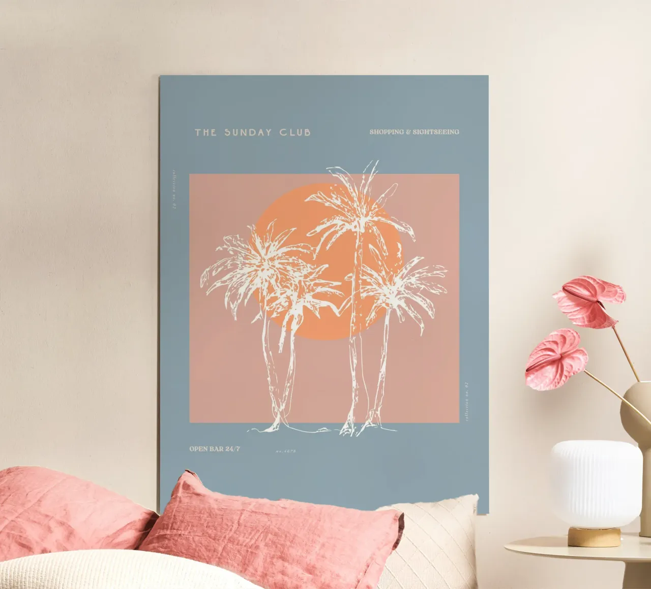 The Sunday Club No 25 poster con telaio in plastica da treechild